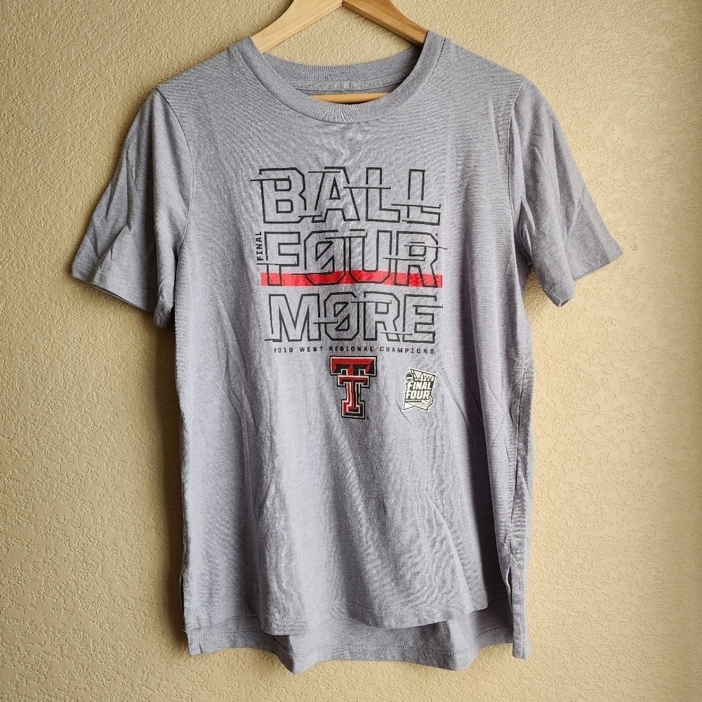 Under Armour Texas Tech Final 4 basketball short sleeve grey shirt Unisex size M